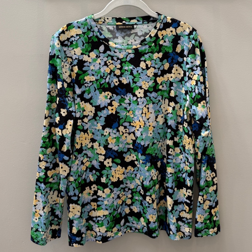 STINE GOYA Roxanne Floral Long-Sleeve Tee NWOT